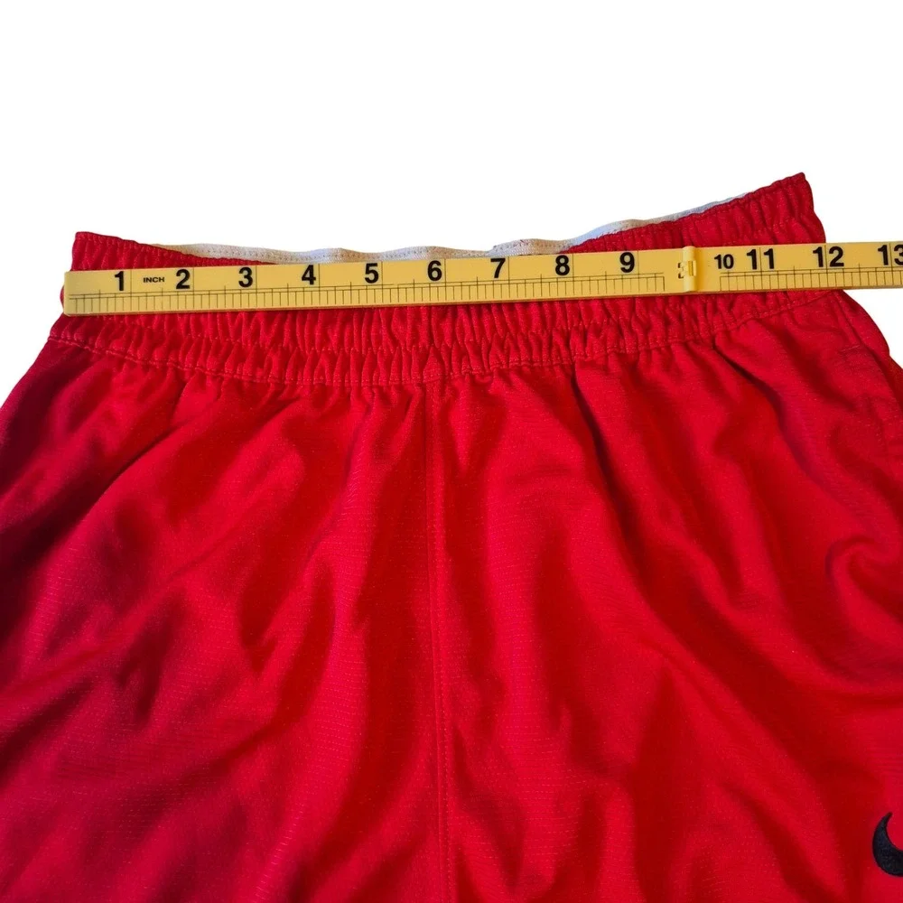 Nike Dri-FIT Red White Basketball Athletic Mesh‎ Shorts